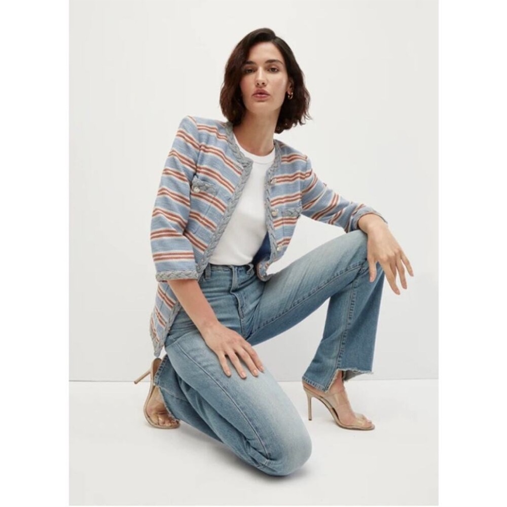 VERONICA BEARD  Ginerva Braided-Rope Tie Jacket Blue - Picture 15 of 16